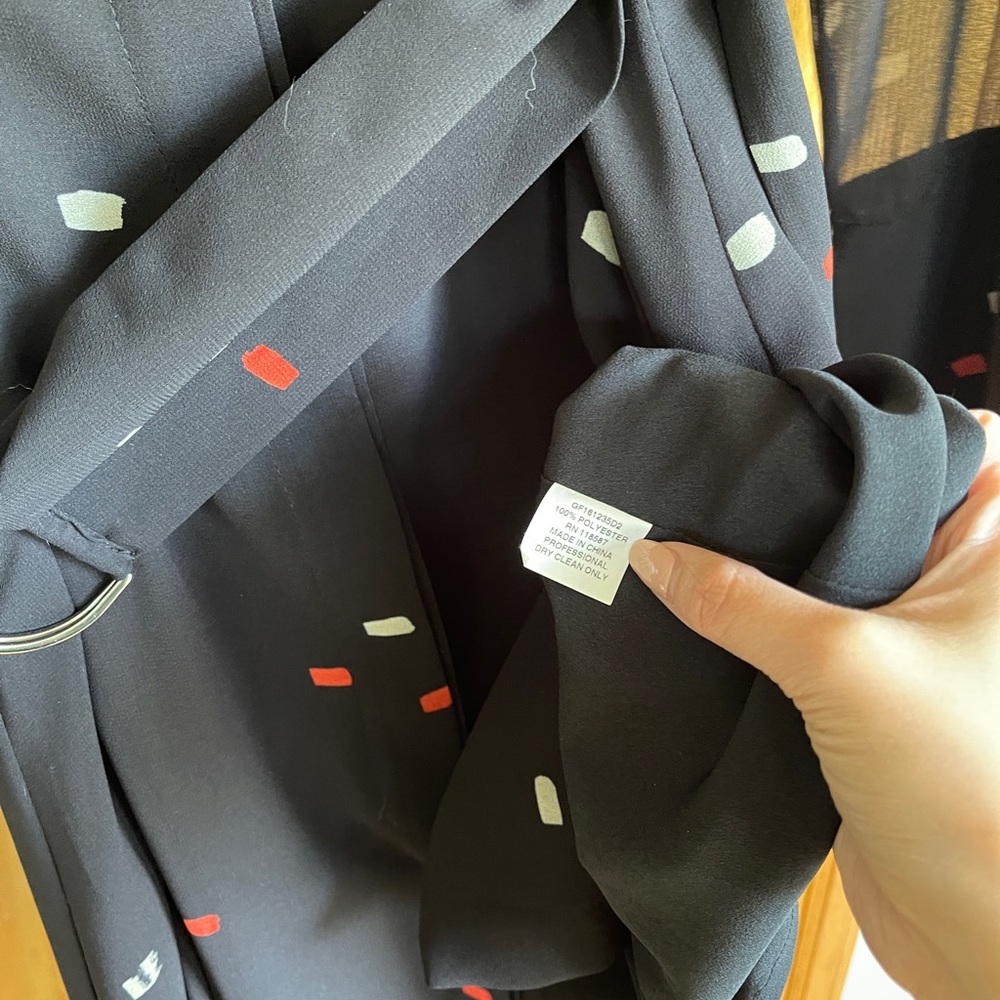 Grey Jason Wu Collared Button Down Black Belted D… - image 3